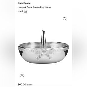 Kate Spade ♠️ for  ring holder silver plated.